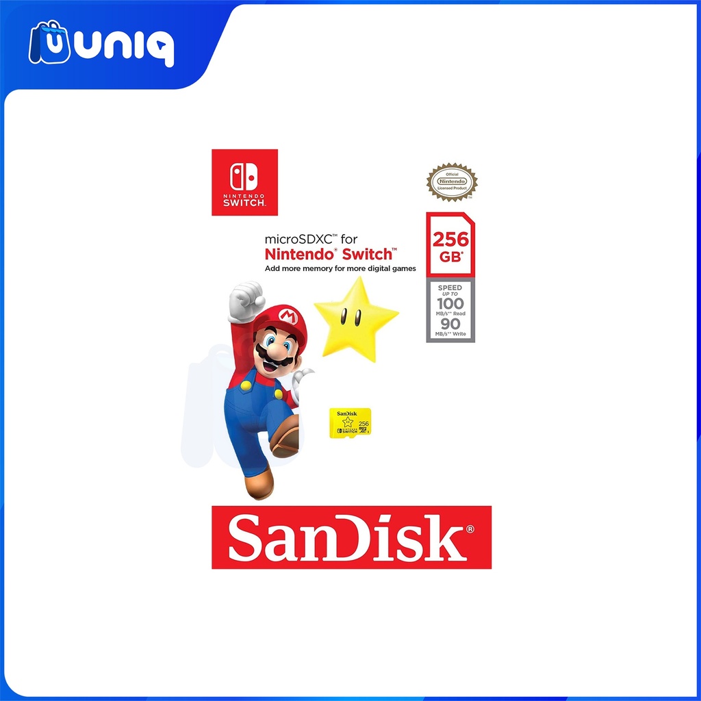SanDisk Nintendo®-Licensed Memory Card For Nintendo Switch™ ~ 256GB (SDSQXAO-256G-GN3ZN)