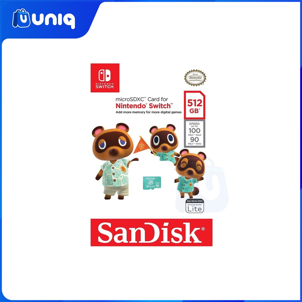 SanDisk Nintendo®-Licensed Memory Card For Nintendo Switch™ ~ 512GB (SDSQXAO-512G-GN3ZN)