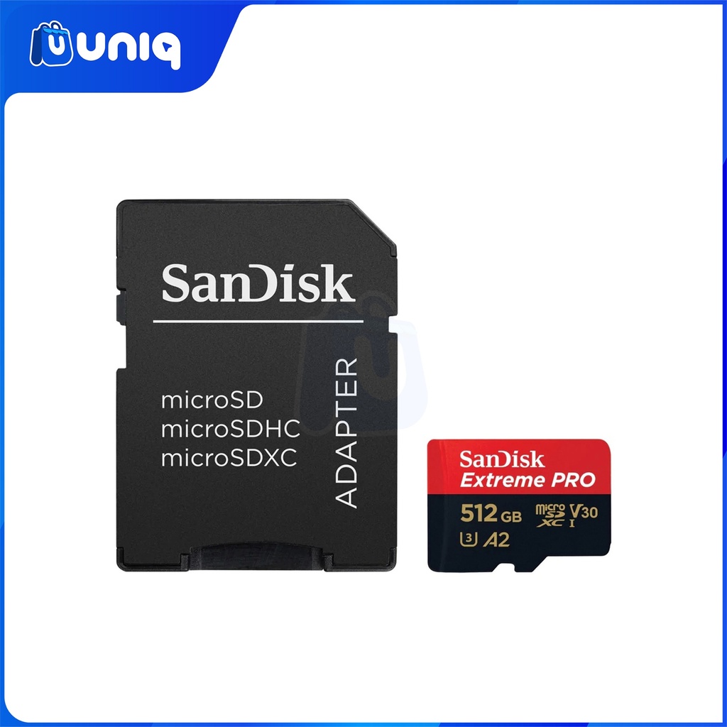 SanDisk Extreme PRO microSD UHS-I Card with Adapter ~ 512GB (SDSQXCD)