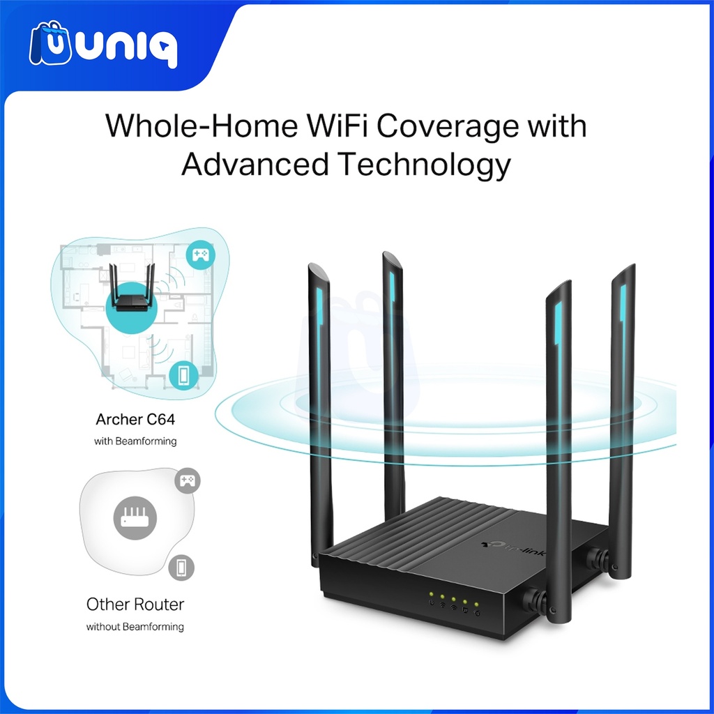 TP-Link Archer C64 AC1200 Wireless MU-MIMO WiFi Router