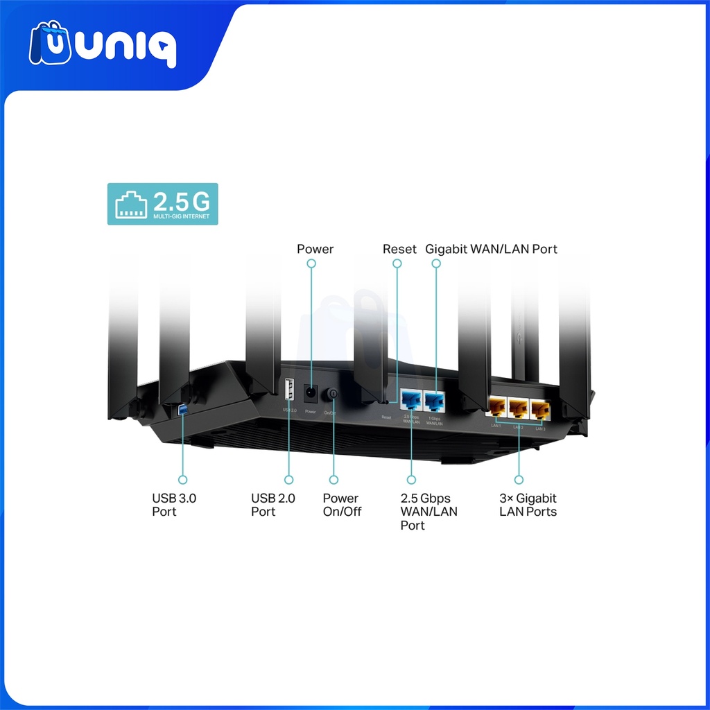 TP-Link Archer AX95 AX7800 Tri-Band 8-Stream Wi-Fi 6 Router