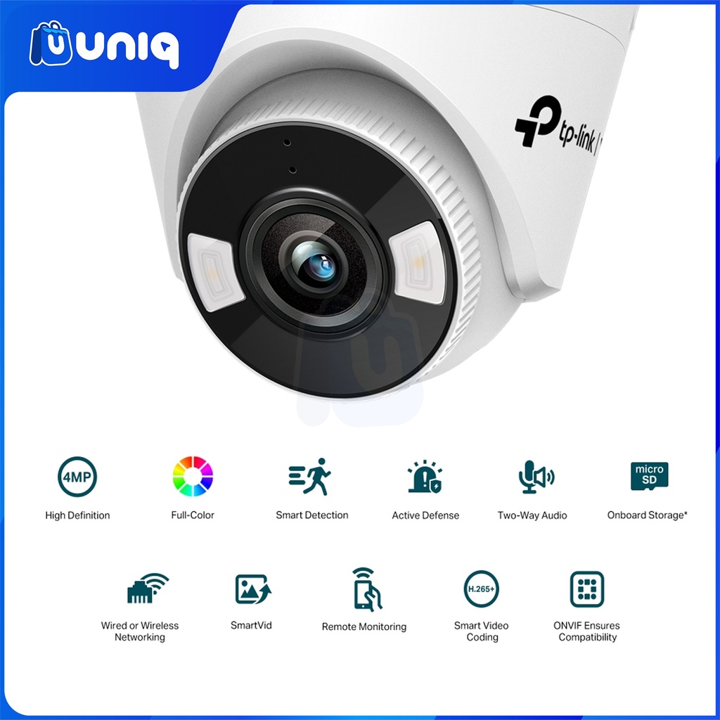 TP-Link VIGI C440-W (4mm) 4MP Full-Color Wi-Fi Turret Network Camera