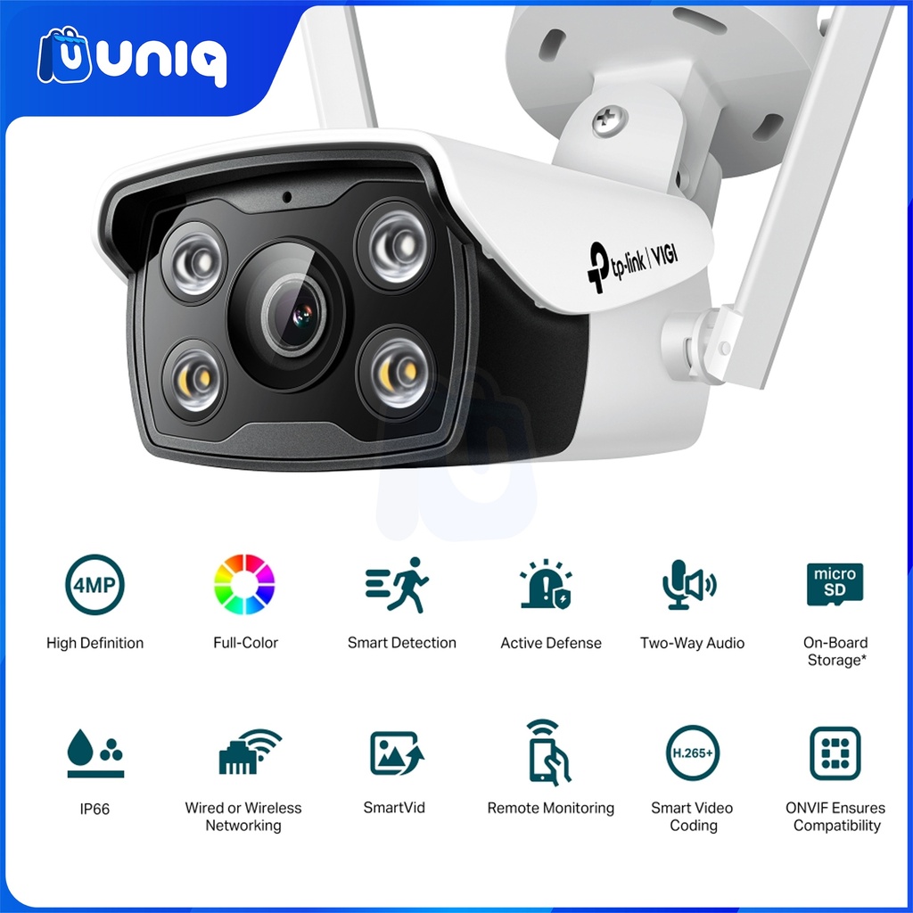 TP-Link VIGI C340-W (4mm) 4MP Outdoor Full-Color Wi-Fi Bullet Network Camera