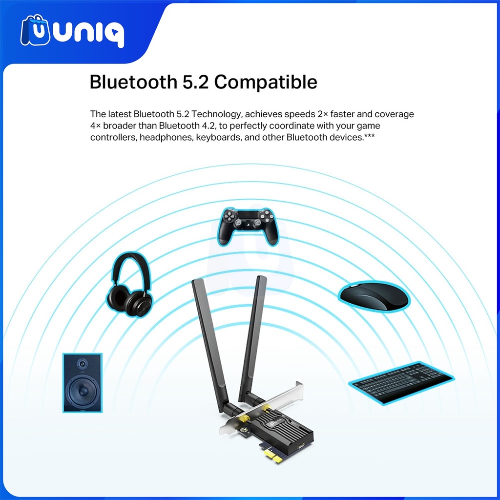 TP-Link Archer TX20E AX1800 Wi-Fi 6 Bluetooth 5.2 PCIe Adapter