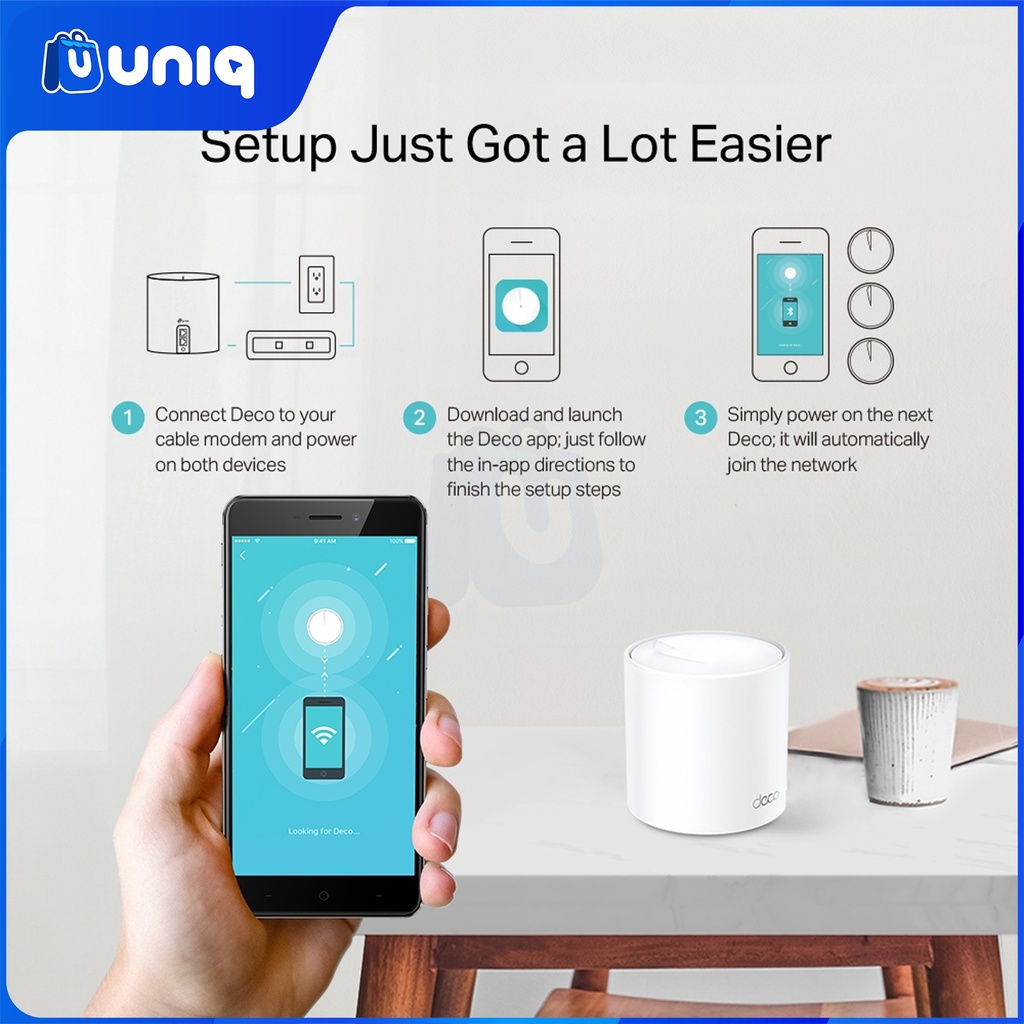 TP-Link Deco X20 (3-pack) AX1800 Whole Home Mesh Wi-Fi 6 System