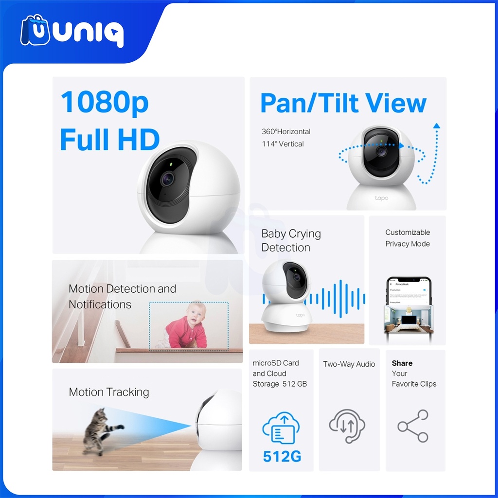 TP-Link Tapo TC70 Pan/Tilt Home Security Wi-Fi Camera