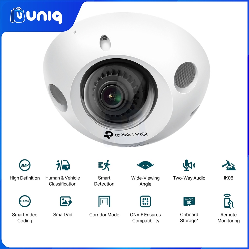 TP-Link VIGI C230I Mini (2.8mm) 3MP IR Mini Dome Network Camera