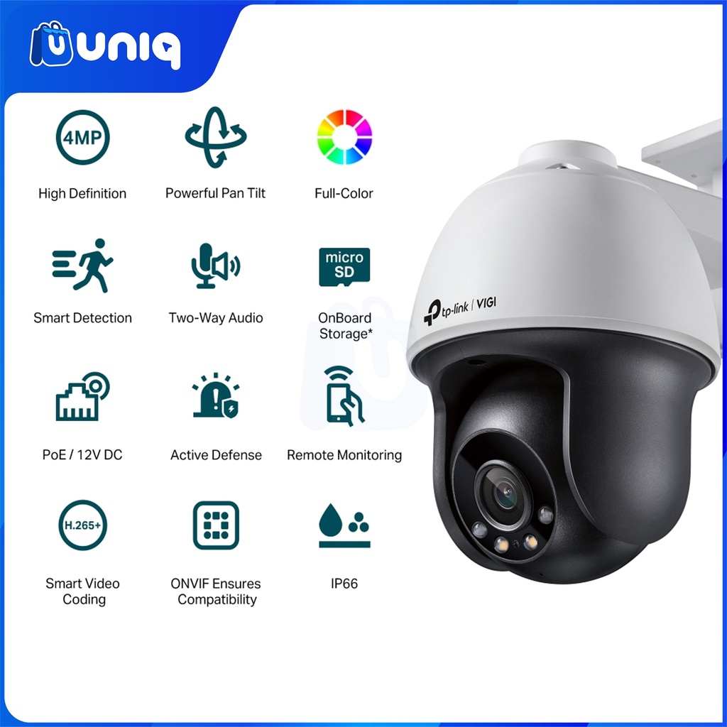 TP-Link VIGI C540 (4mm) 4MP Outdoor Full-Color Pan Tilt Network Camera