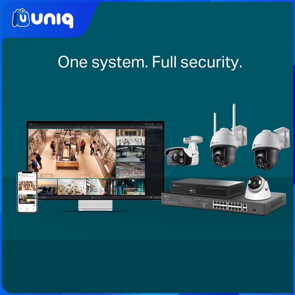 TP-Link VIGI C540 (4mm) 4MP Outdoor Full-Color Pan Tilt Network Camera