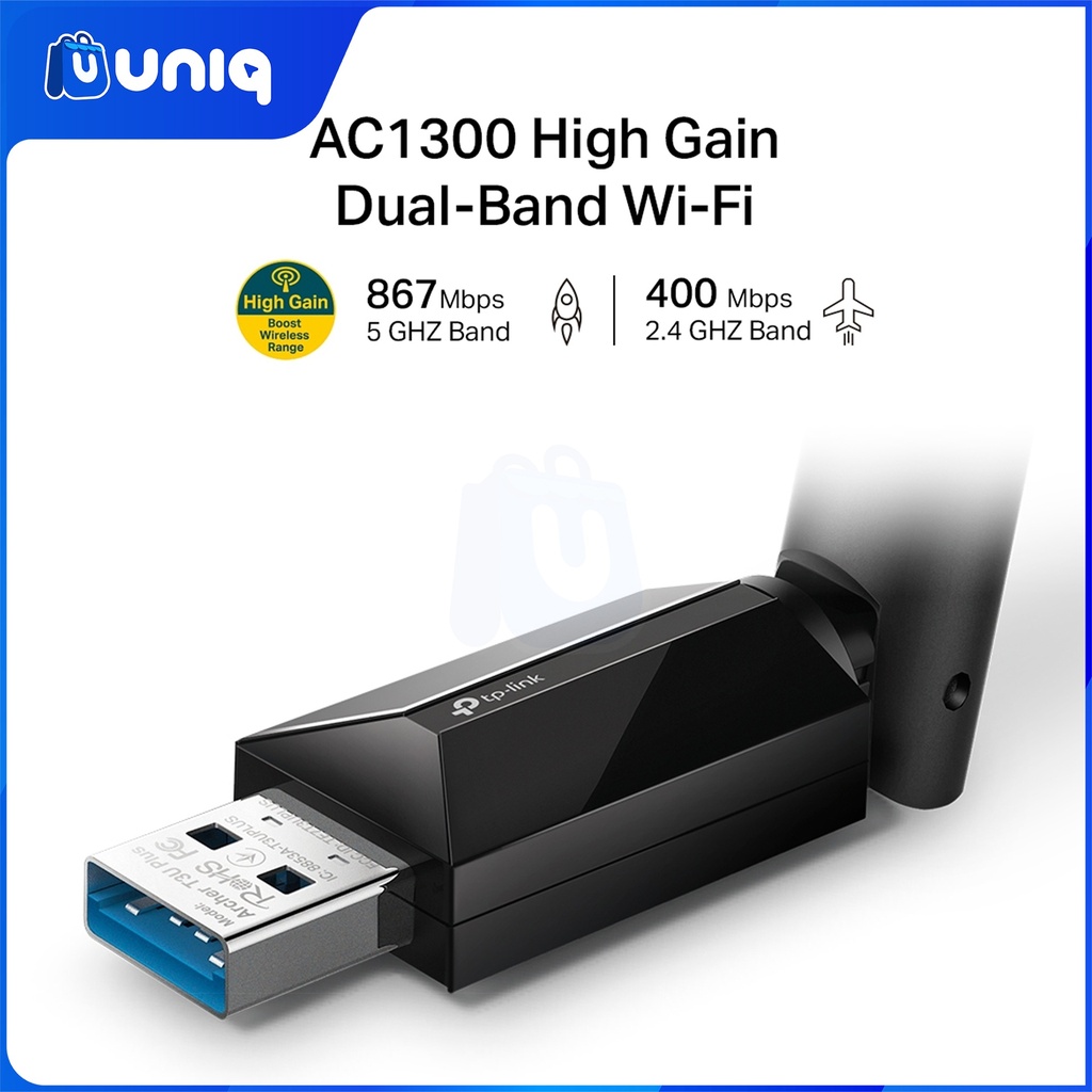 TP-Link Archer T3U Plus AC1300 High Gain Wireless Dual Band USB Adapter