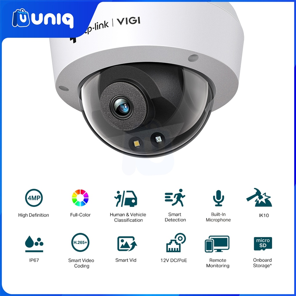 TP-Link VIGI C240 (2.8/4mm) 4MP Full-Color Dome Network Camera