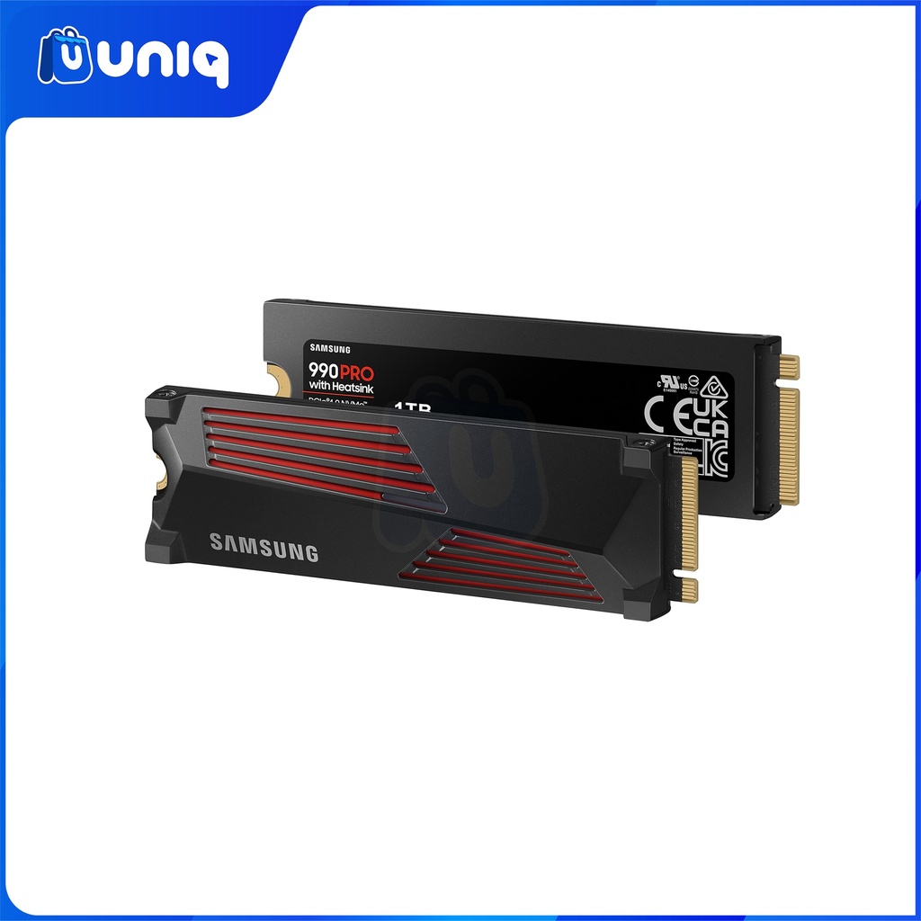 Samsung 990 PRO with Heatsink 1TB PCIe 4.0 NVMe Internal SSD (MZ-V9P1T0CW)
