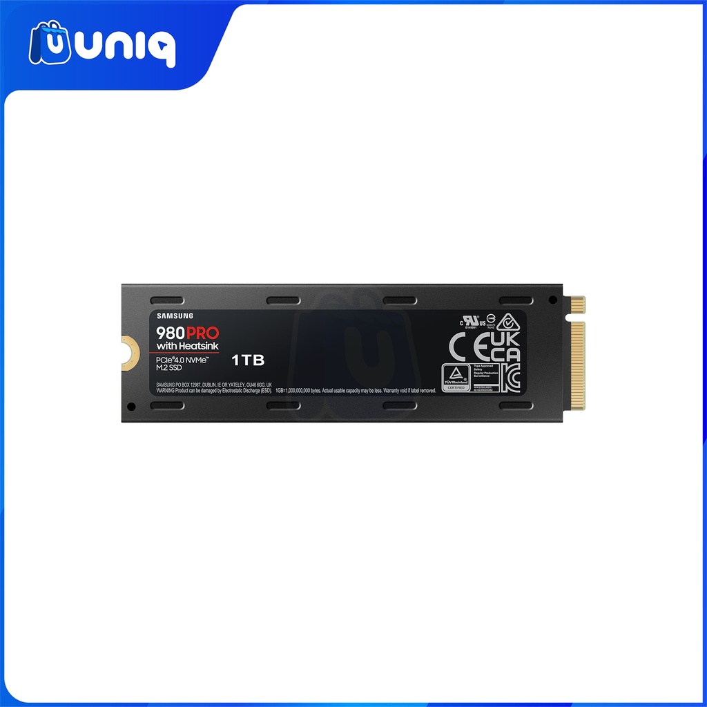 Samsung 980 PRO 1TB with Heatsink PCIe 4.0 NVMe Internal SSD (MZ-V8P1T0CW)