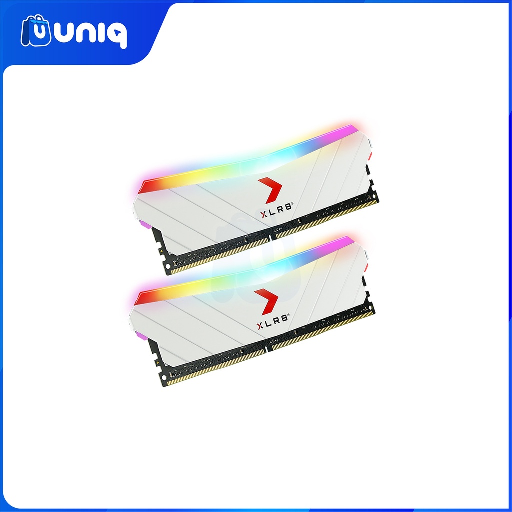 PNY XLR8 Gaming EPIC-X RGB 2X8GB (16GB) 3200MHZ (WHITE) Desktop Memory (MD16GK2D4320016XRGBW)