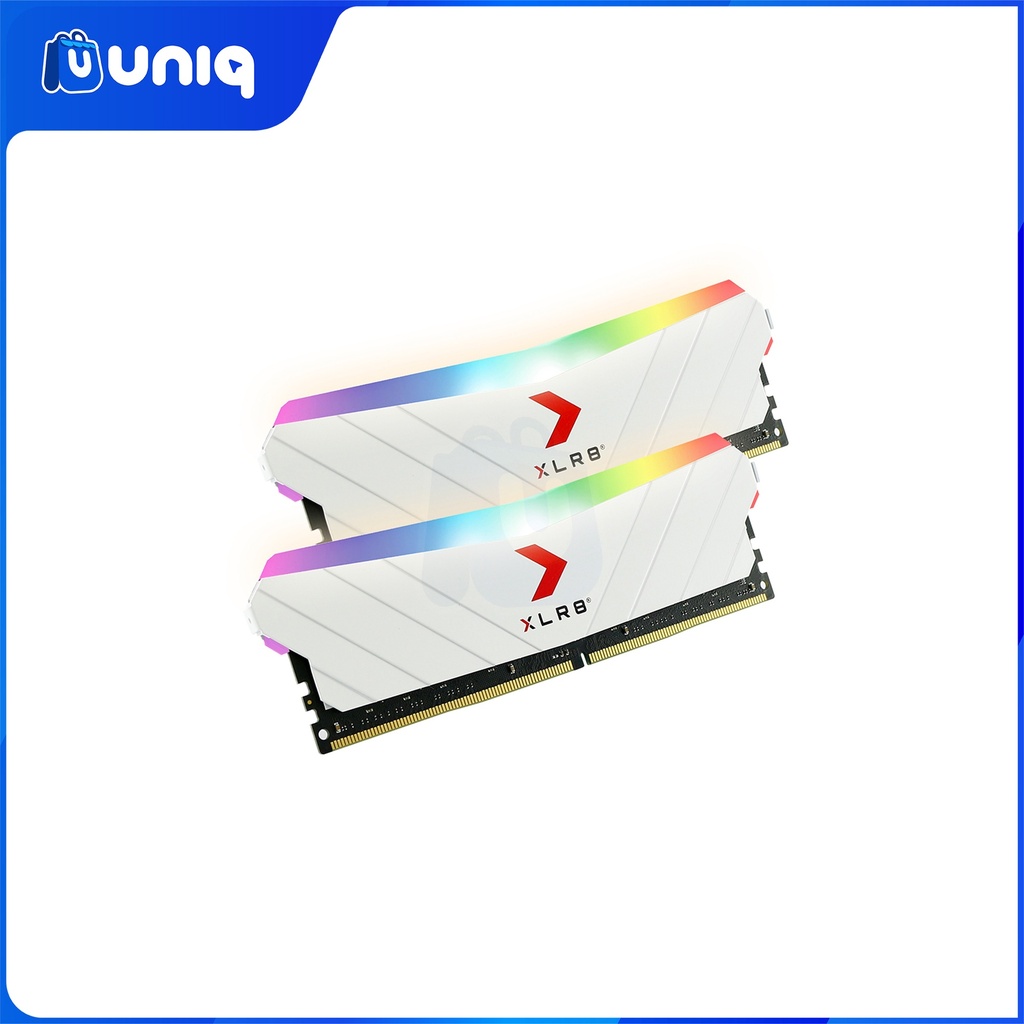 PNY XLR8 Gaming EPIC-X RGB 2X8GB (16GB) 3200MHZ (WHITE) Desktop Memory (MD16GK2D4320016XRGBW)