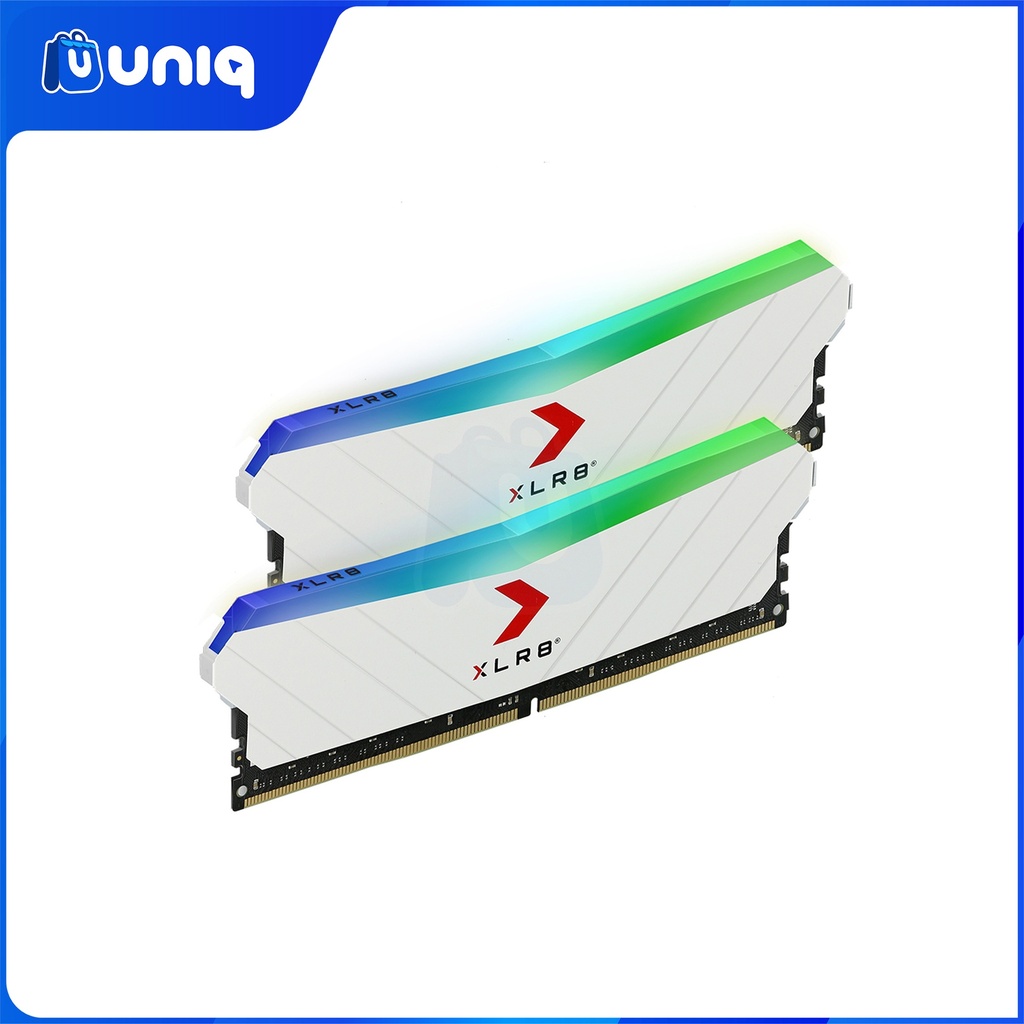 PNY XLR8 Gaming EPIC-X RGB 2X8GB (16GB) 3200MHZ (WHITE) Desktop Memory (MD16GK2D4320016XRGBW)