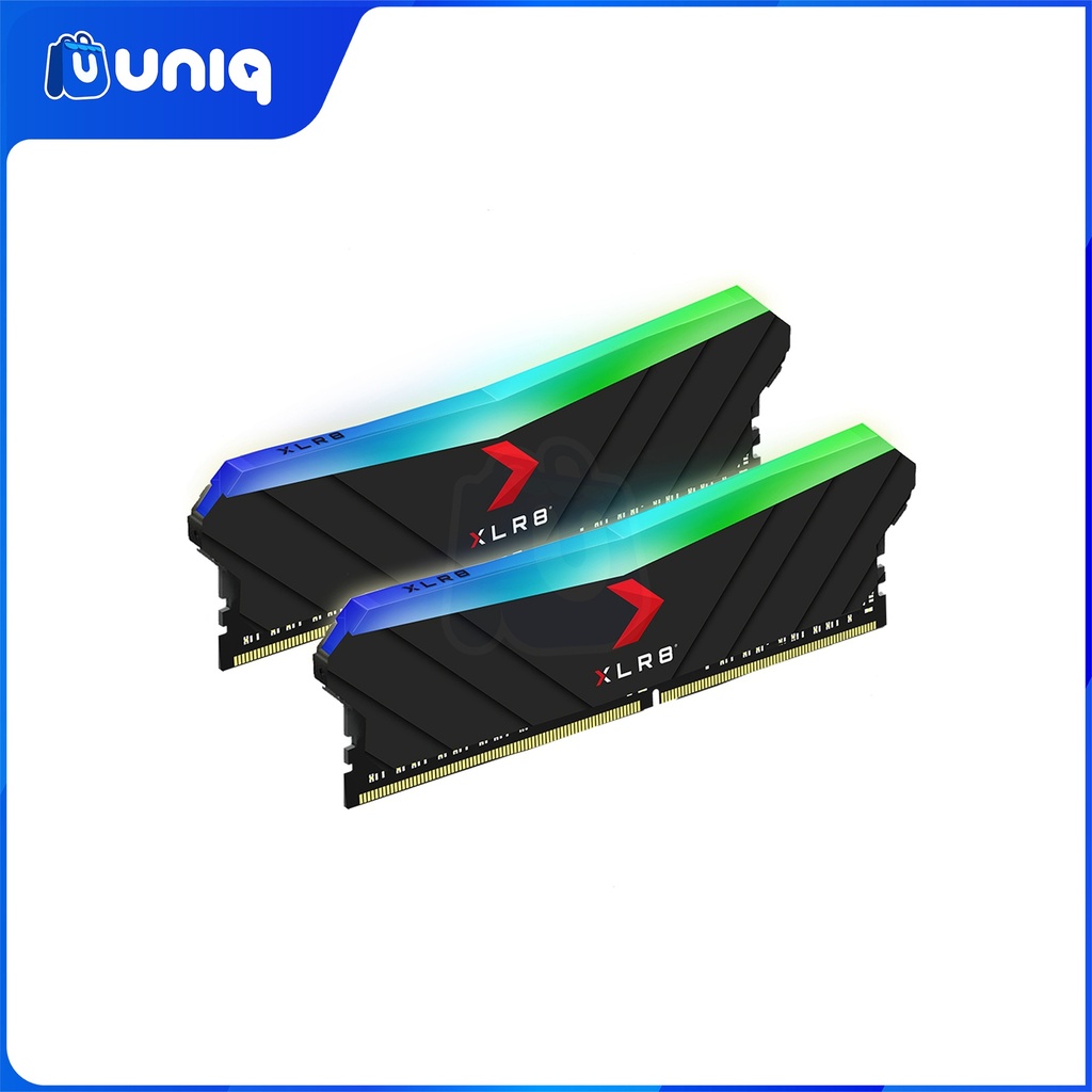 PNY XLR8 Gaming EPIC-X RGB 2X8GB (16GB) 3200MHZ (BLACK) Desktop Memory Kit (MD16GK2D4320016XRGB)