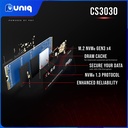 PNY XLR8 CS3030 1TB M.2 NVMe 3D SSD PCIe Internal Solid State Drive (M280CS3030-1TB-RB)