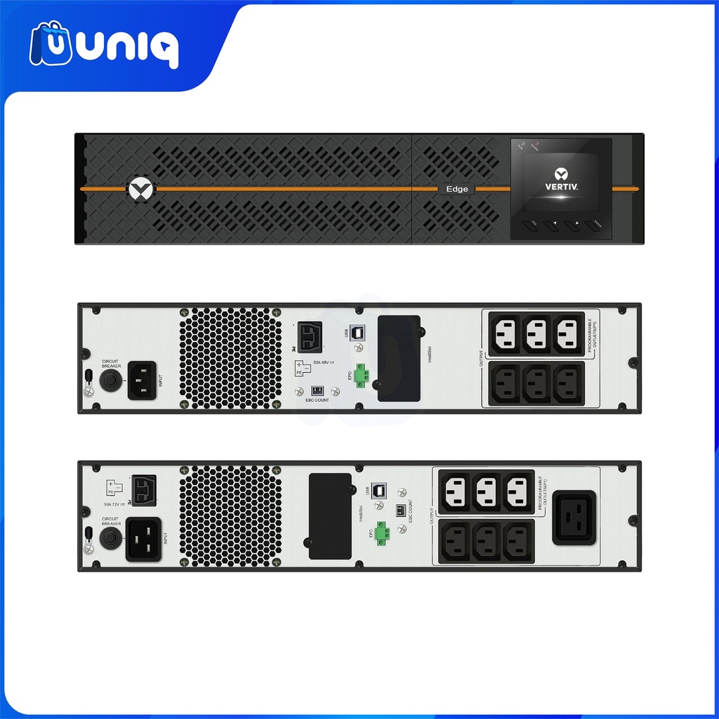 Vertiv™ Edge UPS 3000VA/2700W, 230V, Rack/Tower 2U
