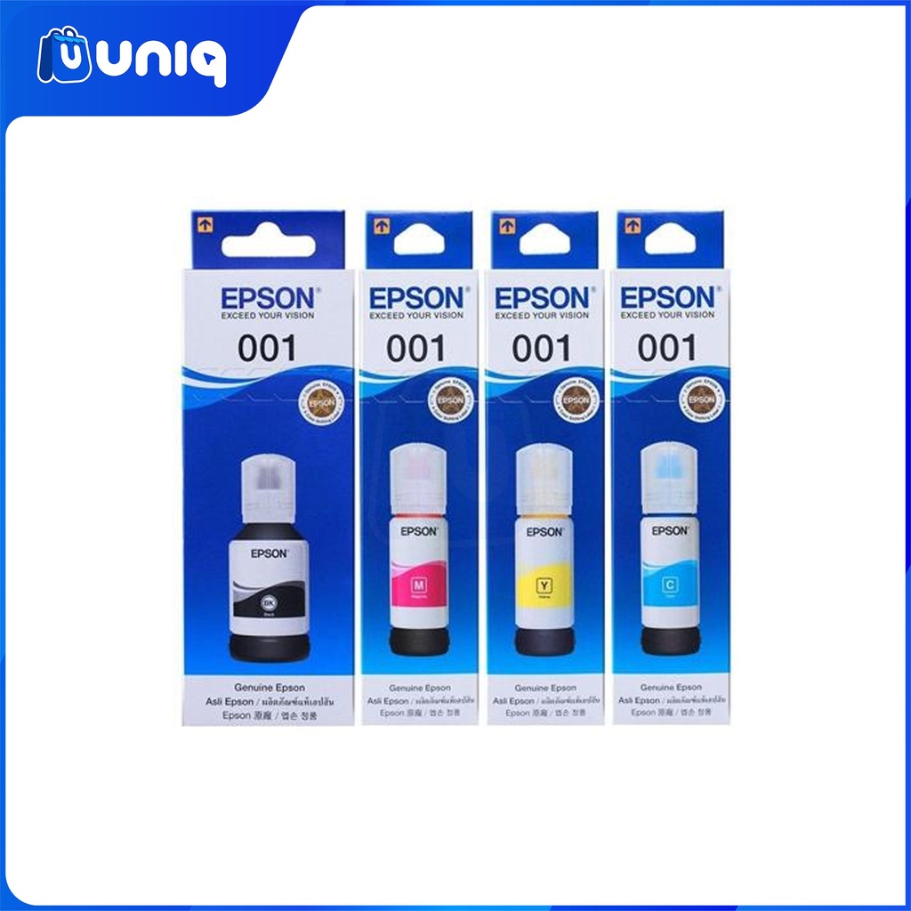 Epson 001 Original Ink (120ml Black / 70ml CMY) ~Set of 4 Colors