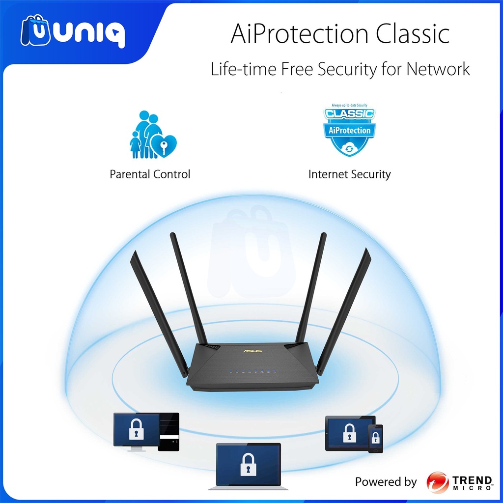 ASUS RT-AX53U AX1800 Dual Band WiFi 6 Router