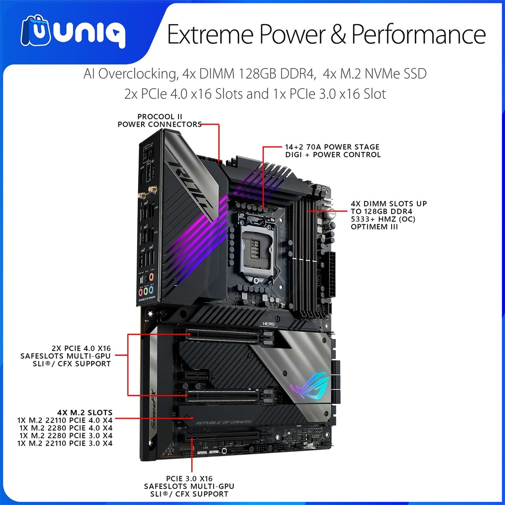 SALE!!! ASUS ROG Maximus XIII Hero Intel Z590 ATX Gaming Motherboard