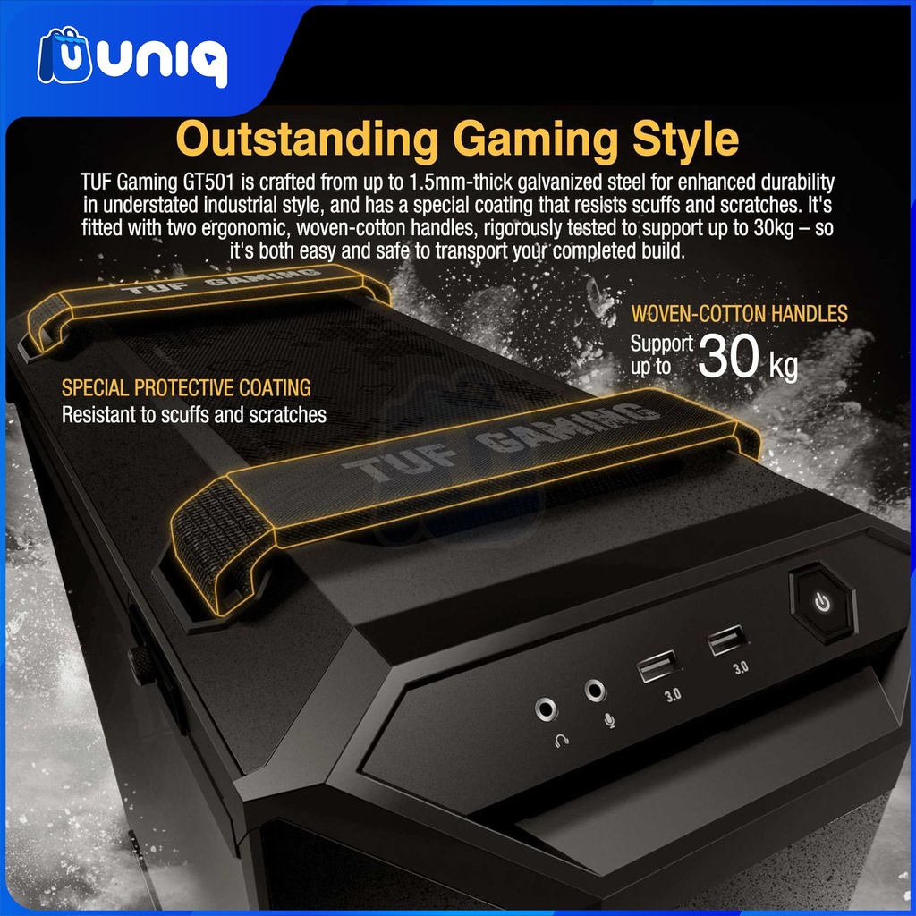 SALE!!! ASUS TUF Gaming GT501 Mid Tower Gaming Case (Black)
