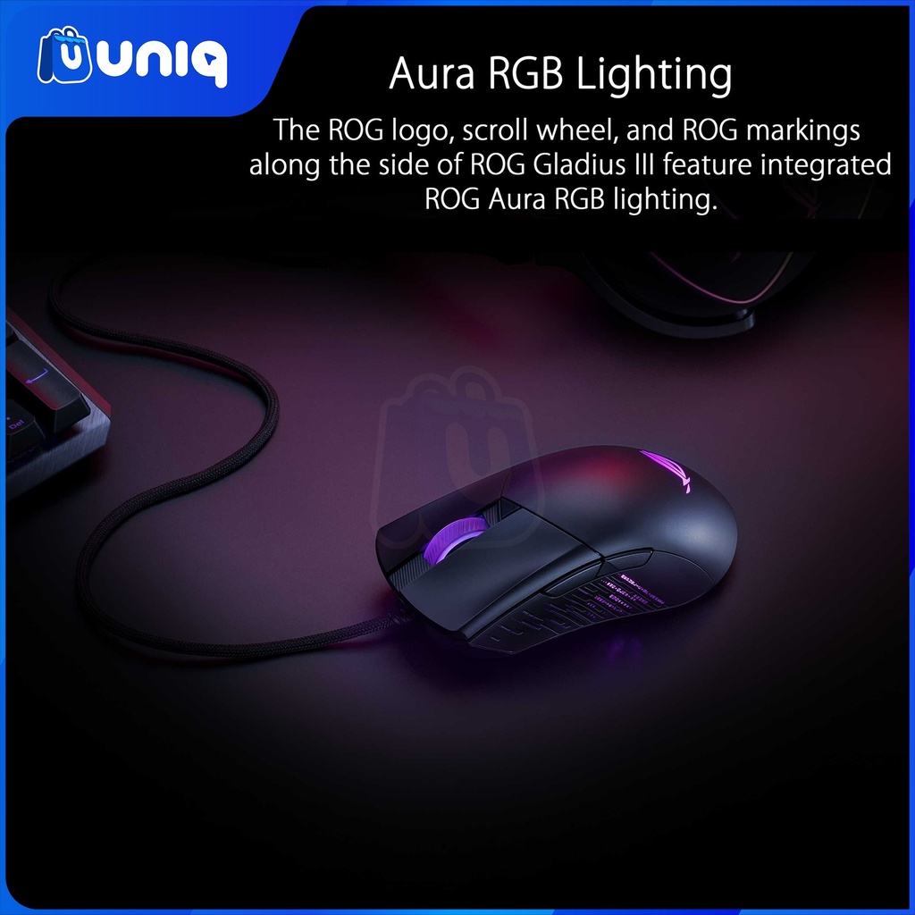 SALE!!! ASUS ROG Gladius III Wired Classic Asymmetrical Gaming Mouse