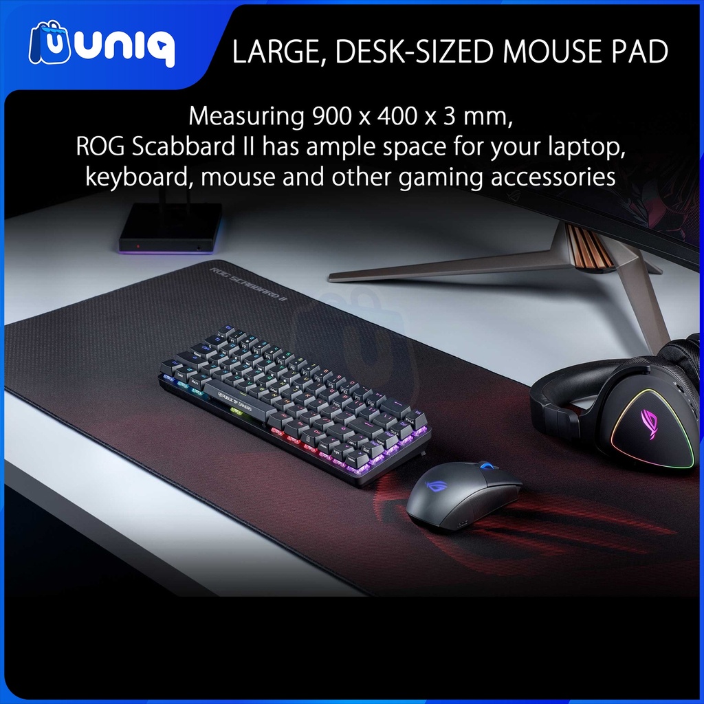 ASUS ROG Scabbard II Black XXL Extended Gaming Mouse Pad