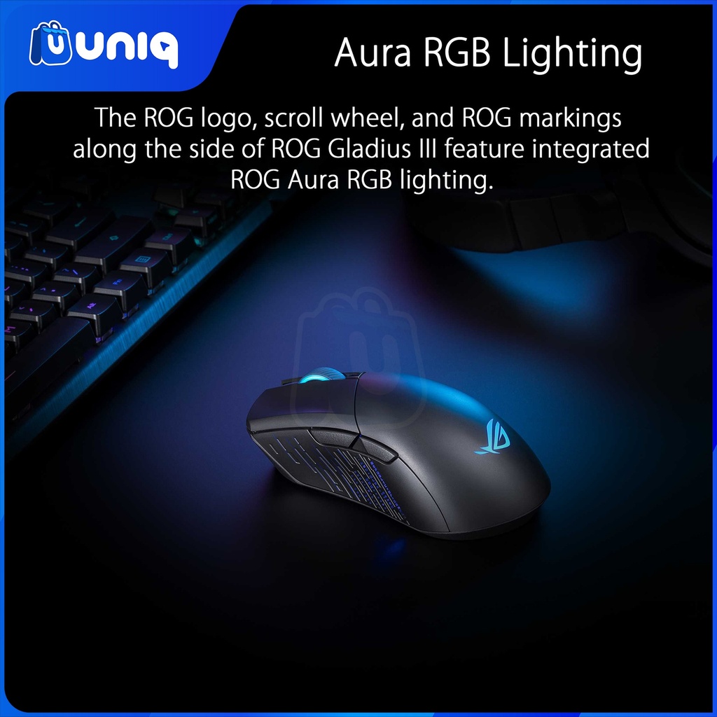 ASUS ROG Gladius III Wireless Classic Asymmetrical Wireless Gaming Mouse
