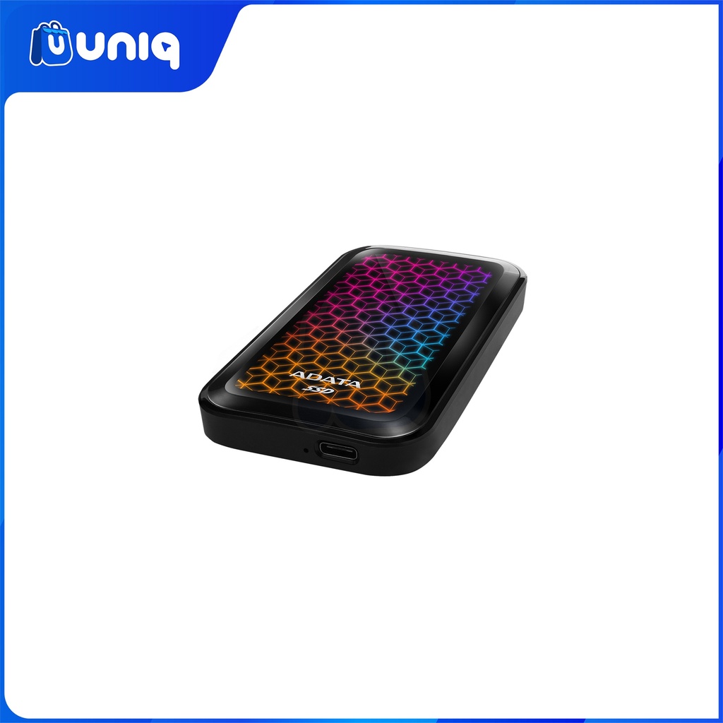 SALE!!! Adata SE770G 512GB RGB Type-C  Portable SSD(ASE770G-512GU32G2-CBK)