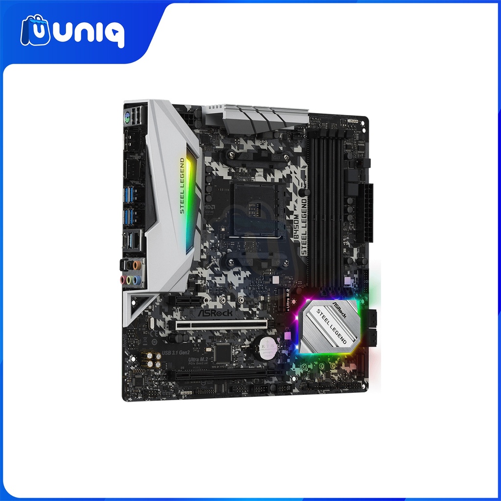 ASRock B450M Steel Legend Micro-ATX Gaming Motherboard