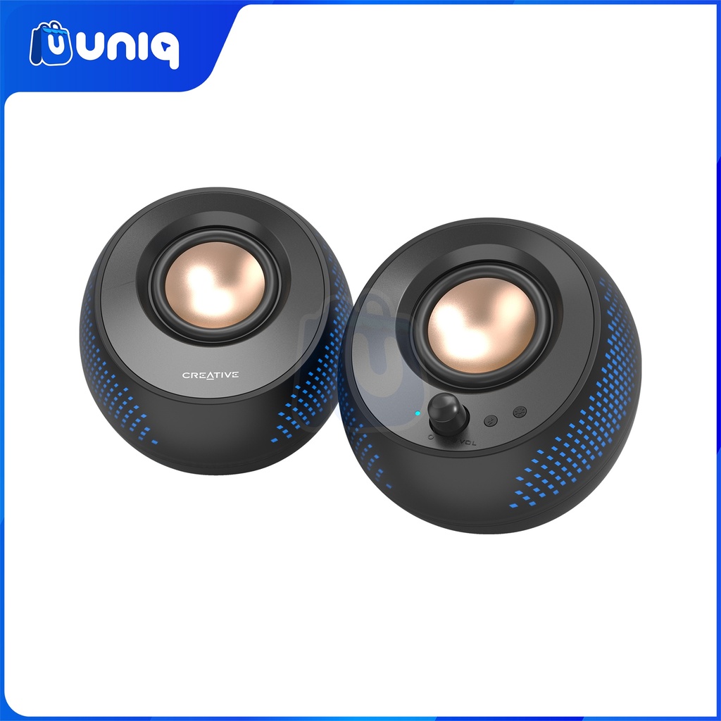 Creative Pebble X (MF1715) 2.0 USB-C Speakers with Customizable RGB Lighting