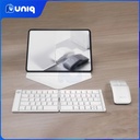 Delux PockCombo KF10+MF10PRO+Leather Bag Pocket-sized keyboard and Mouse Combo (White)
