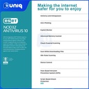 ESET NOD32 Antivirus with 2 Years Subscription for 1 Device (Key Card) for your PC or Laptop