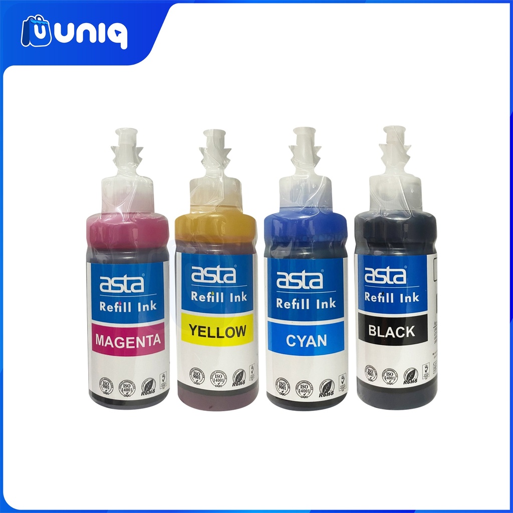 ASTA Vivid High Quality Refill Ink for BROTHER CISS Printers 100ml. (Choose Color on Variation)