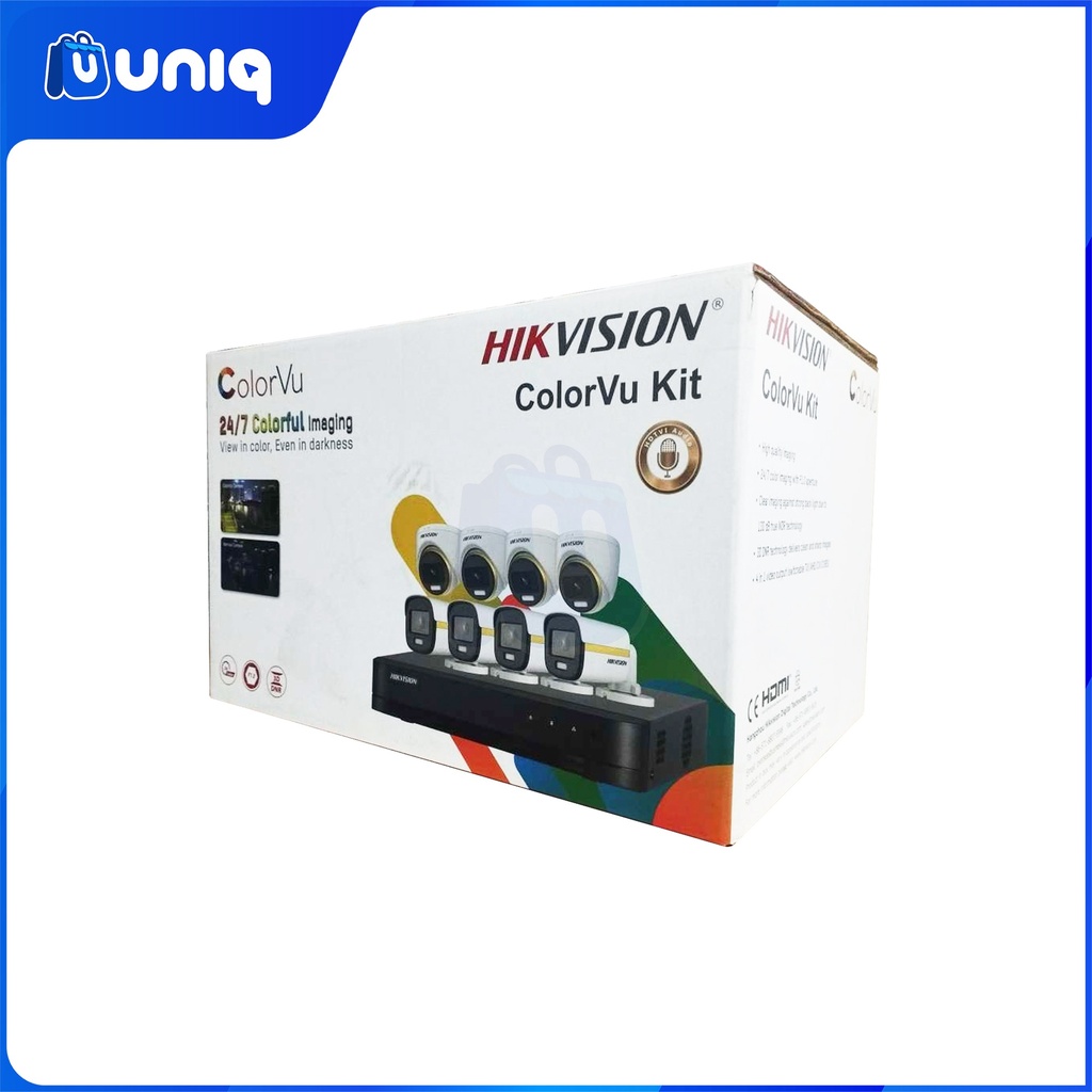 HikVision ColorVu 2MP 8CH Kit (TVI-8CH4D4B-2MP-COLORVU)