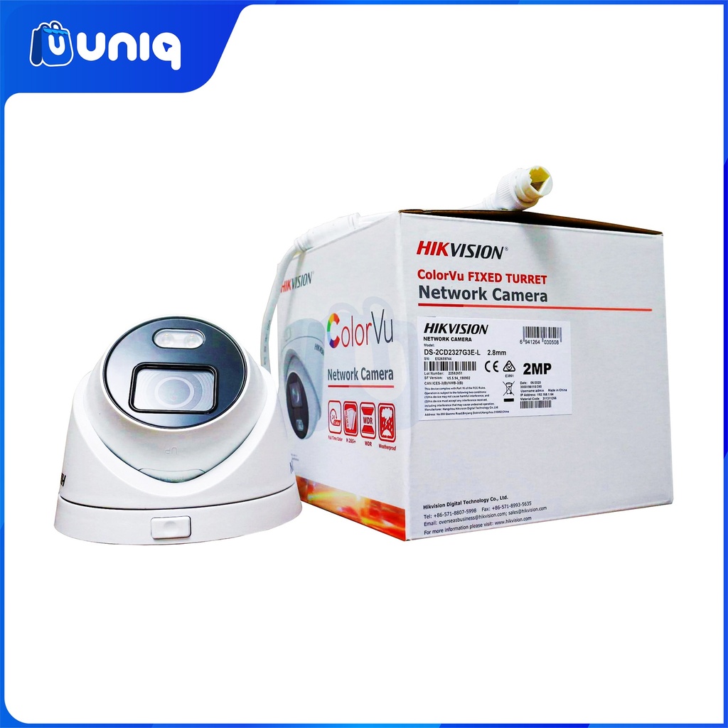 SALE!!! Hikvision Dome DS-2CD2327G3E-L 2MP ColorVu Fixed Turret Network Camera