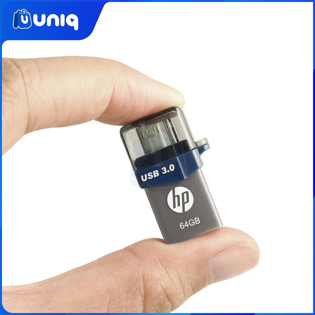 HP x790m 64GB USB 3.0 OTG (Micro USB) Blue and Silver