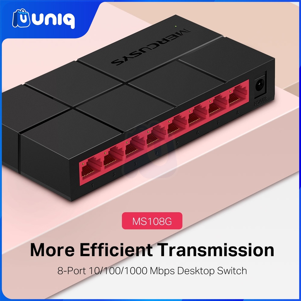 Mercusys MS108G 8-Port 10/100/1,000 Mbps Desktop Switch