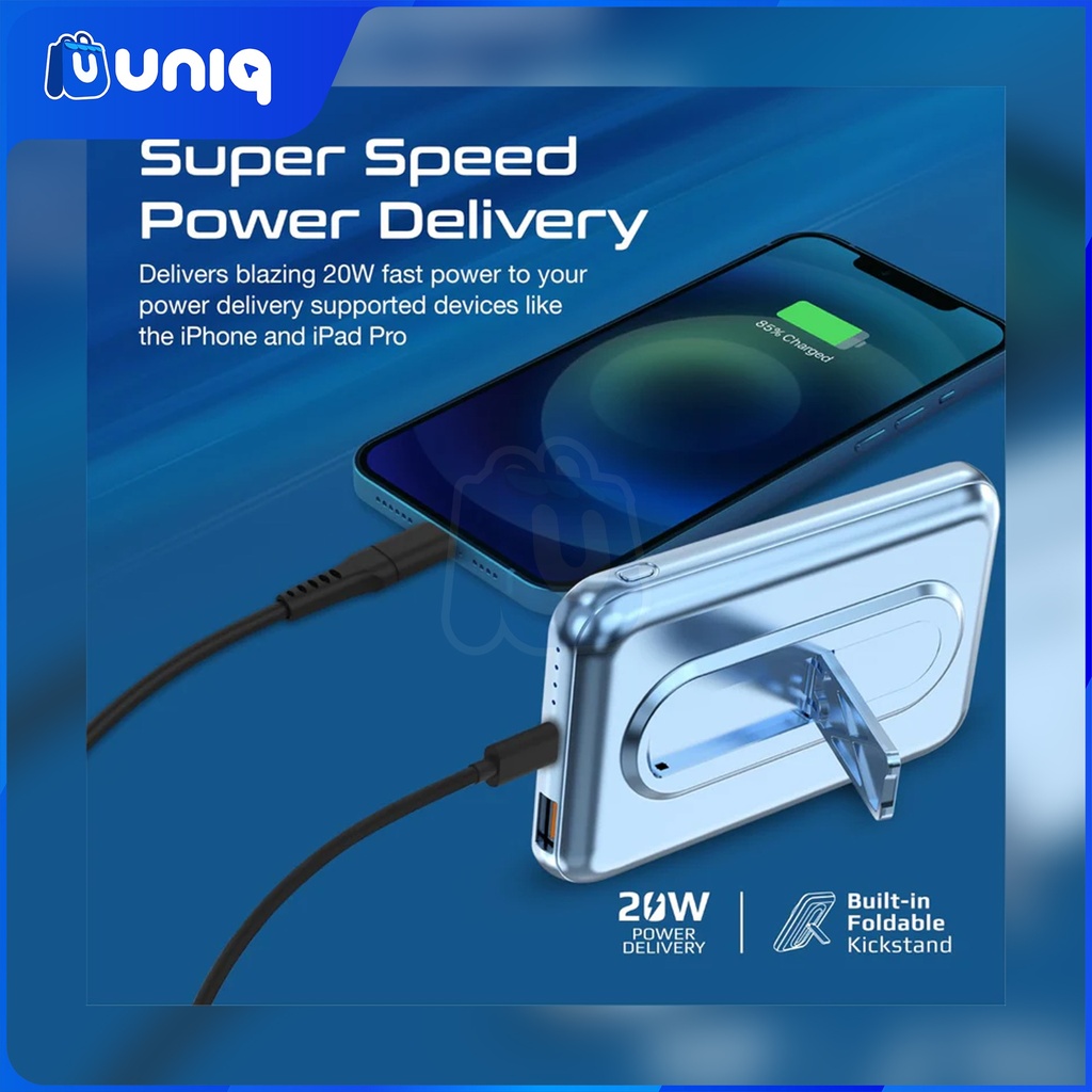 SALE!!! Promate PowerMag-10Pro 10000mAh Magsafe Wireless PowerBank (Blue)