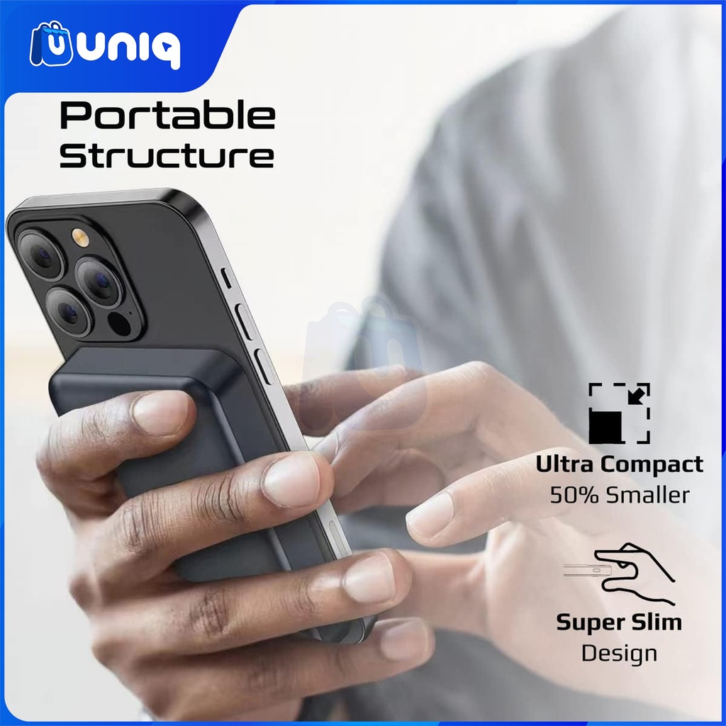 SALE!!! Promate LucidPack-10 10000mAh Transparent MagSafe Wireless Charging Power Bank (Black)