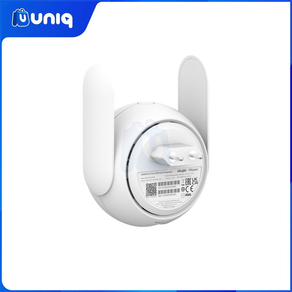 Reyee by Ruijie RG-EW1200R 1200Mbps Dual-Band Mesh Wi-Fi Extender
