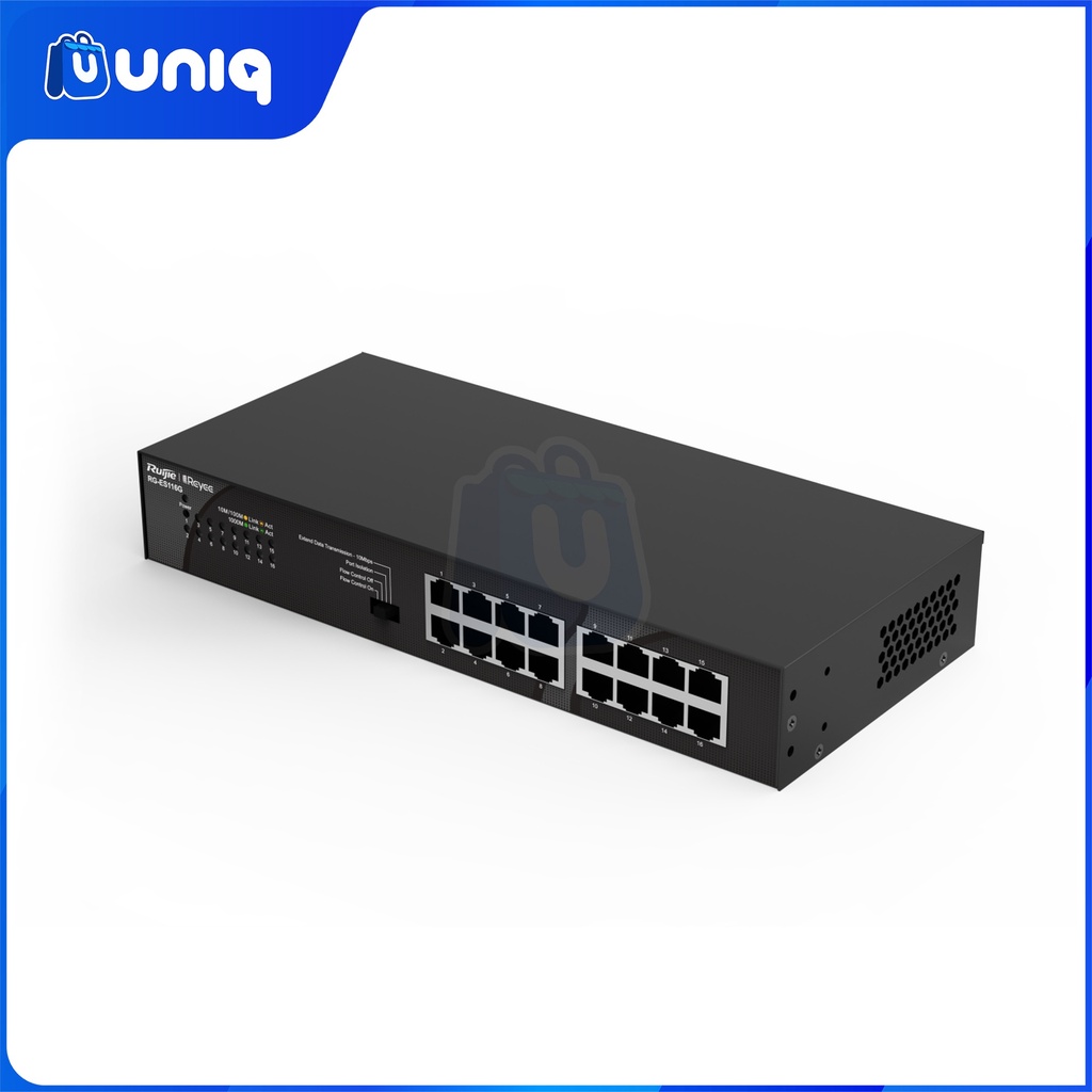 Reyee by Ruijie RG-ES116G 16-port 10/100/1000Mbps Unmanaged Non-PoE Switch