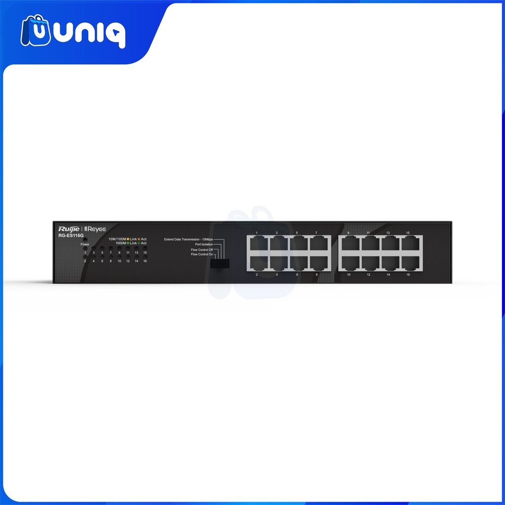 Reyee by Ruijie RG-ES116G 16-port 10/100/1000Mbps Unmanaged Non-PoE Switch