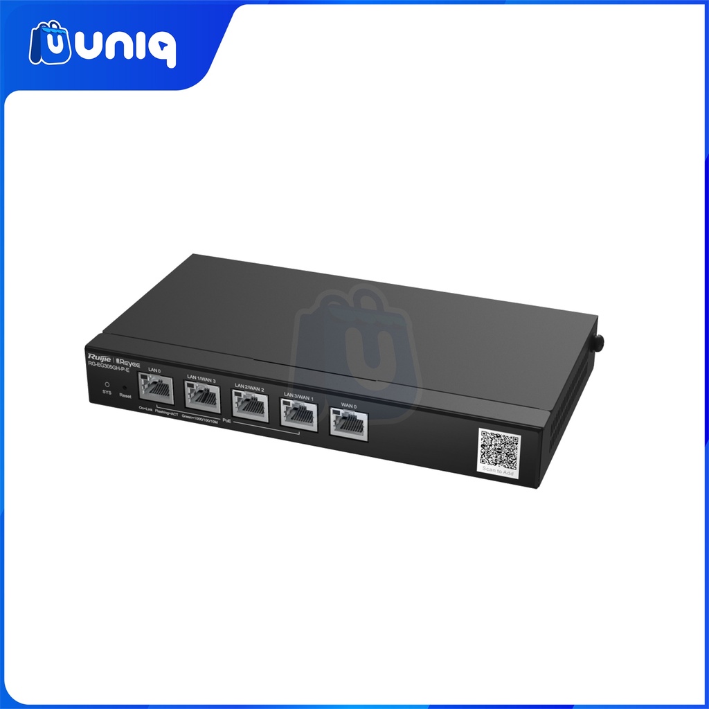 Reyee by Ruijie RG-EG305GH-P-E 5-Port High-Performance Cloud Managed PoE Office Router