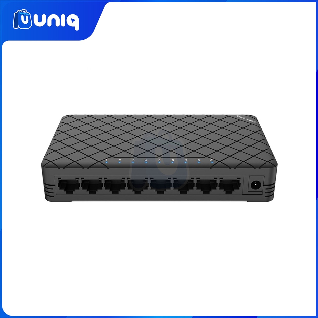 Reyee by Ruijie RG-ES08 Plastic Case Unmanaged Desktop Switch