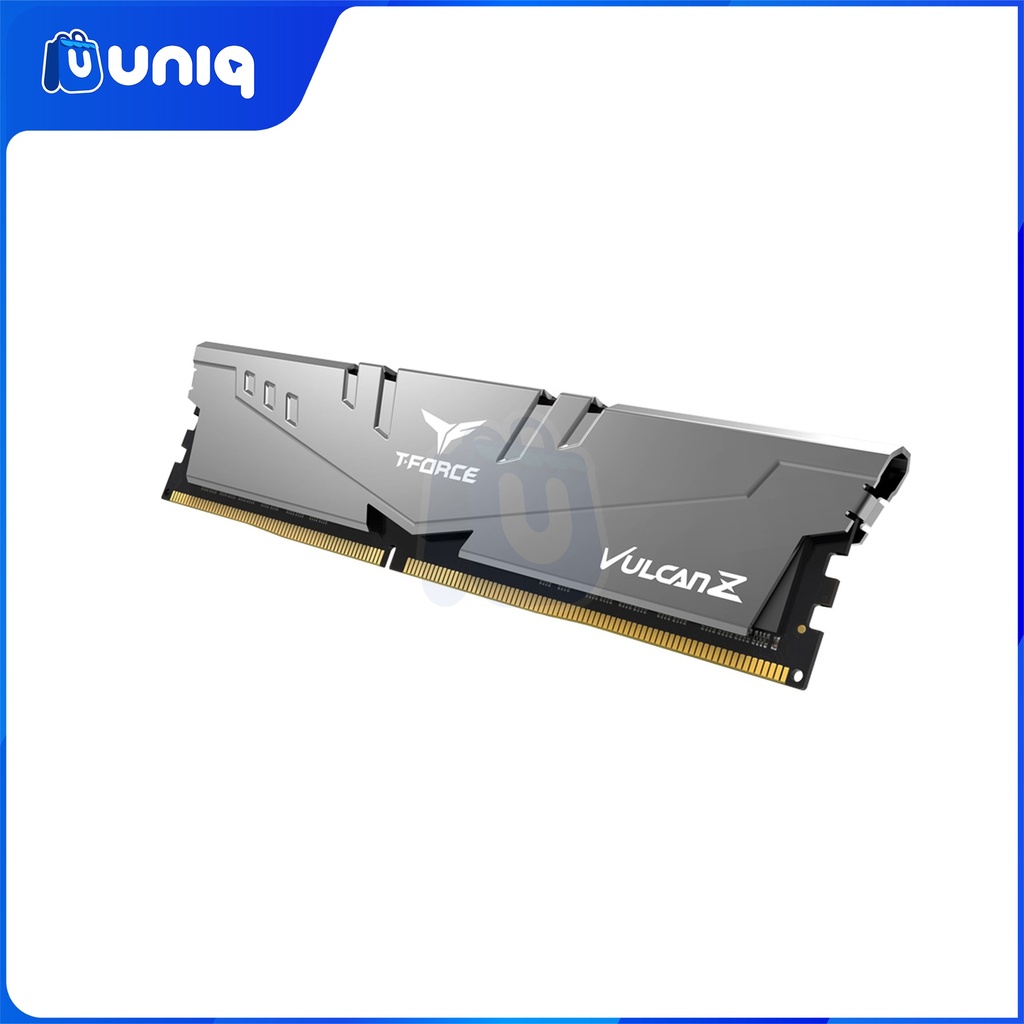 Team Elite T-Force Vulcan Z 16GB (2X8GB) DDR4 3200MHZ Desktop Memory Module (Gray)