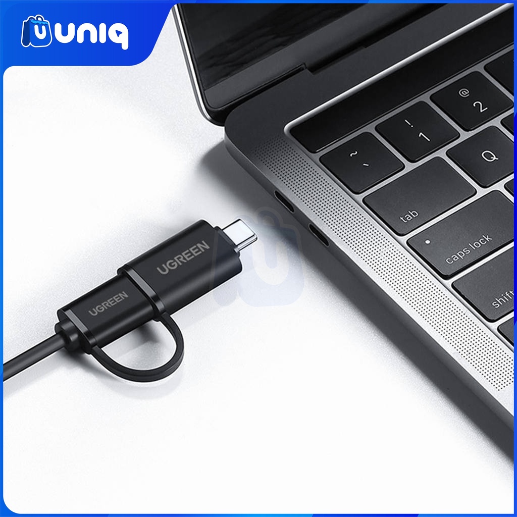 UGREEN 40850 USB 3.0 A With USB-C Adaptor 4 Ports HUB 1M Black