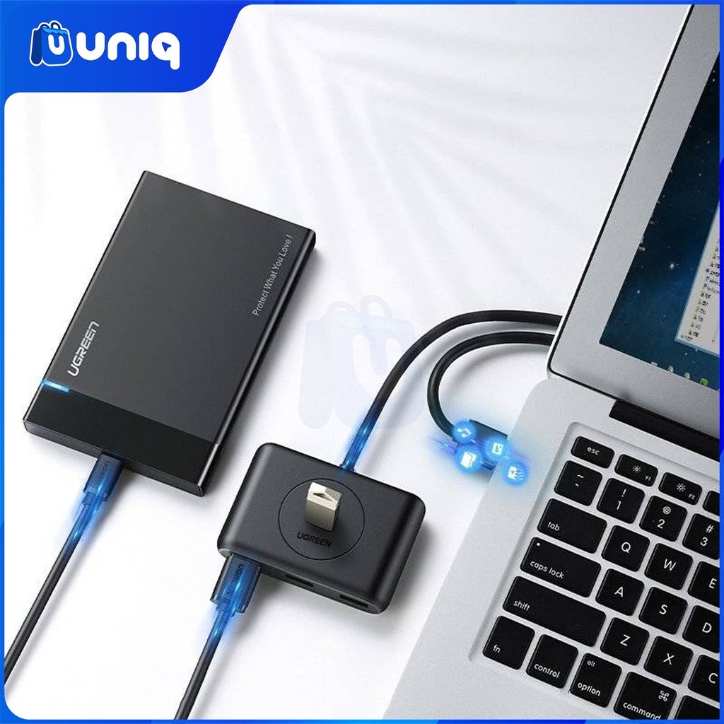 UGREEN 40850 USB 3.0 A With USB-C Adaptor 4 Ports HUB 1M Black